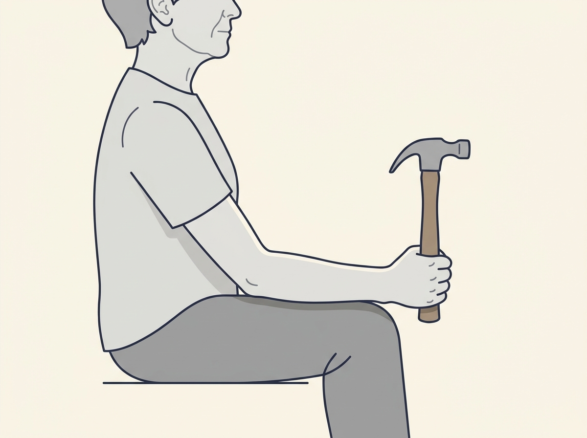 Supination / pronation chargée au marteau