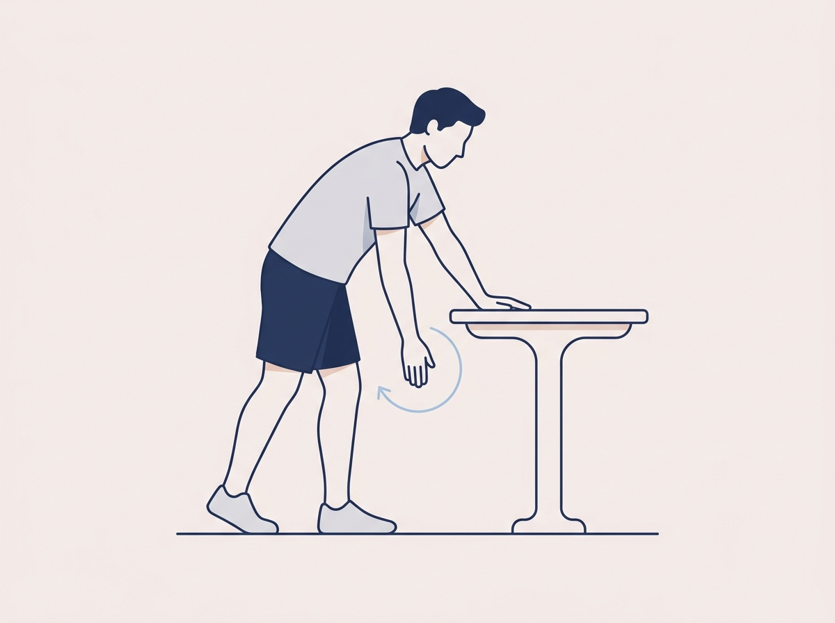 Exercice du pendule pour l'épaule