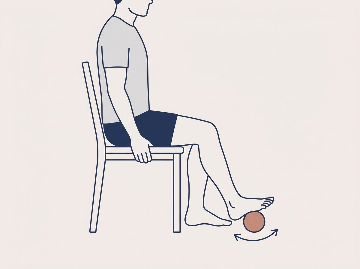 Auto-massage de la voûte plantaire avec une balle